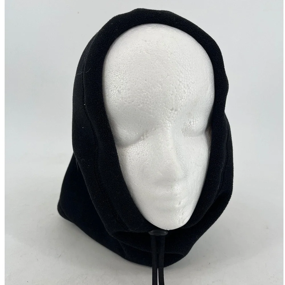 Longlong Black‎ Fleece Neck Gaiter Adjustable Balaclava Hood Winter Face Mask